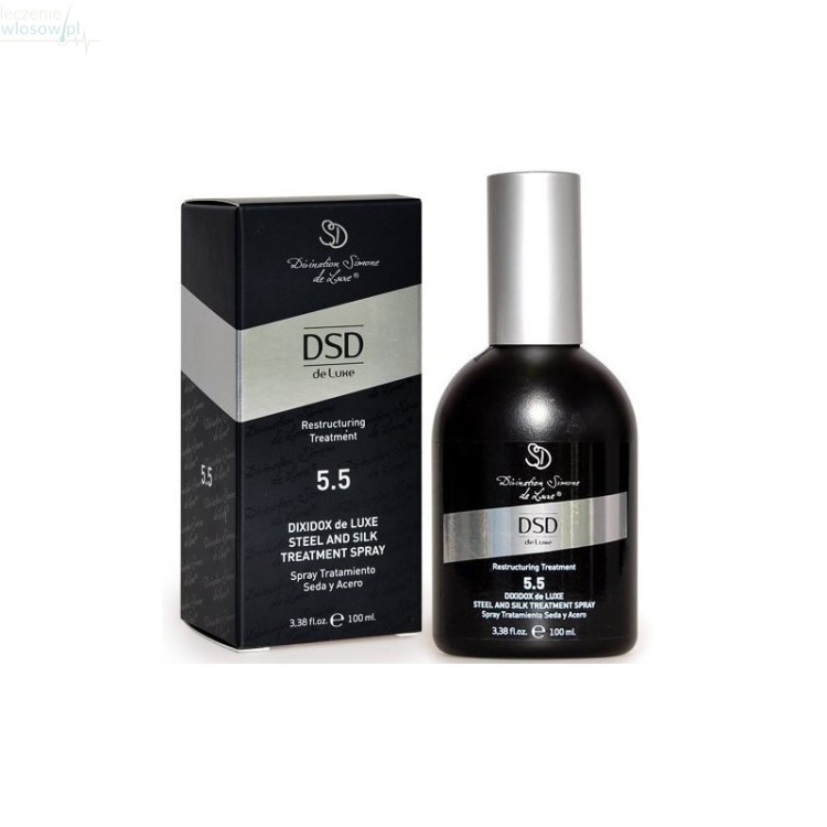 DSD De Luxe 5.5 Żelazo i Jedwab Spray – nawilżający spray do włosów i skóry głowy