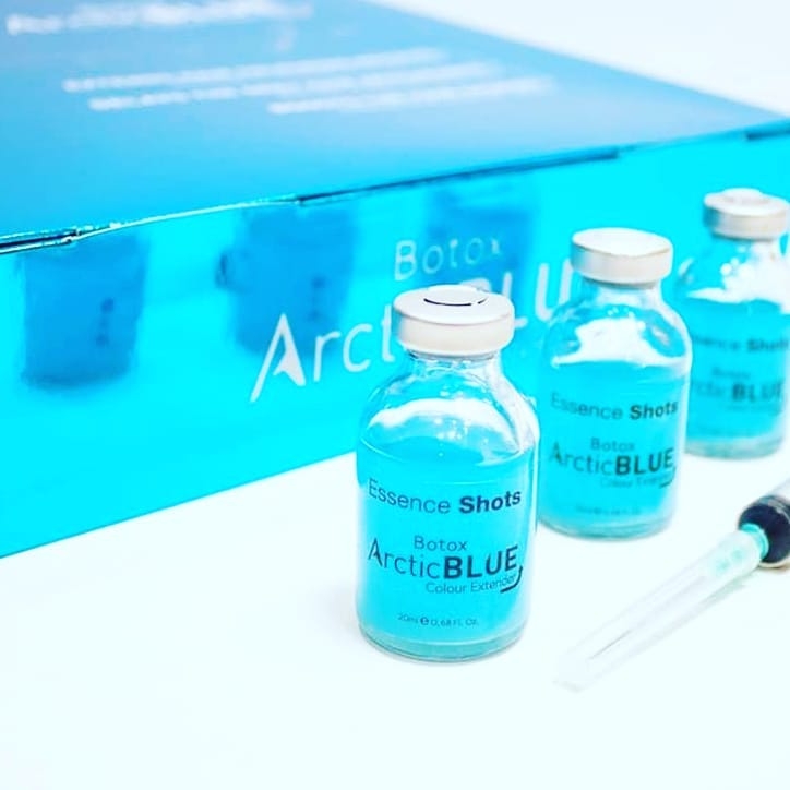 Zestaw Botox do włosów Arctic Blue 12 ampułek szampon i aktywator