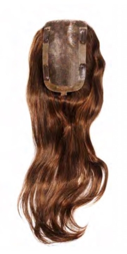 System włosy naturalne 40 cm, baza 16x10 cm – mikroklipsy