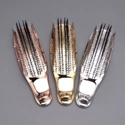 Galwanizowane zęby szczotki do masażu skóry głowy – detal